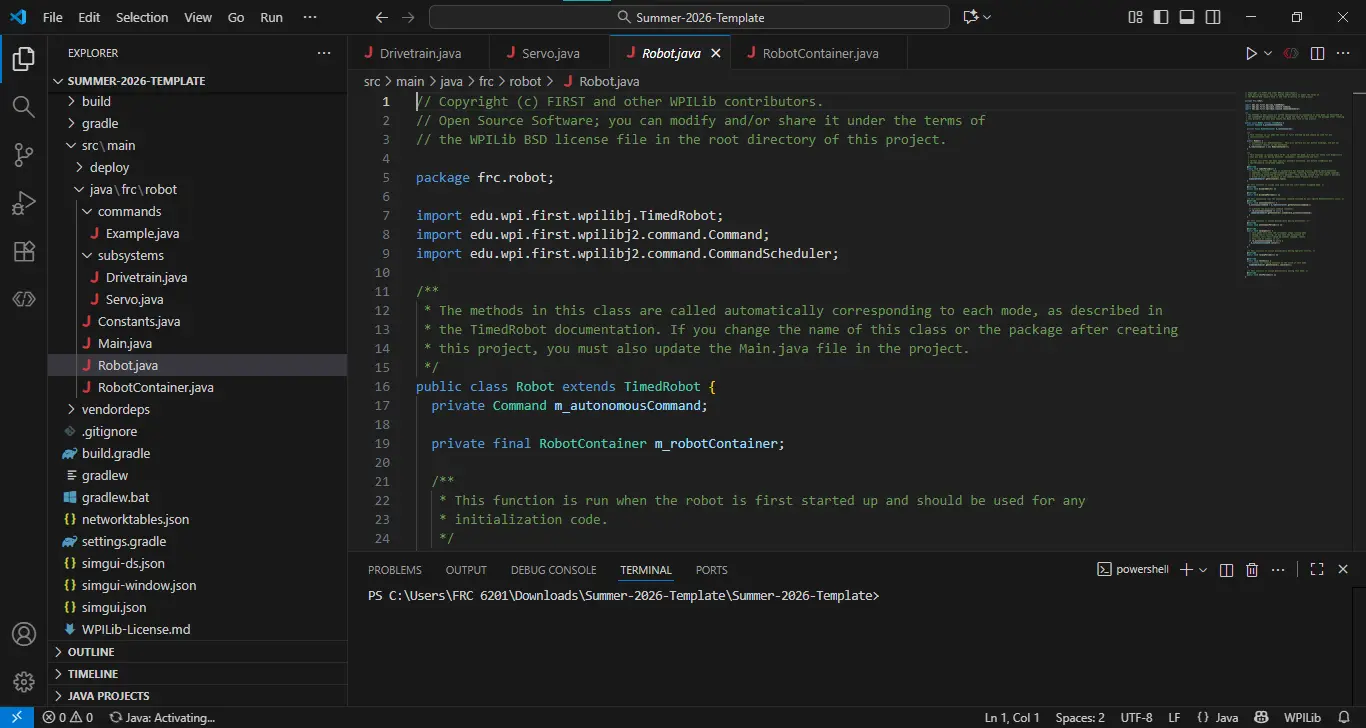 VS Code interface